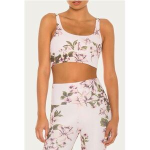 Beach Riot Leah Sports Bra Pink Floral Small